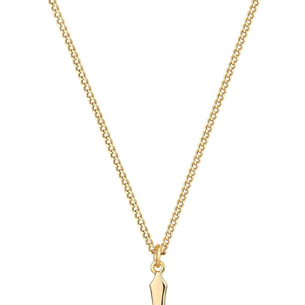 Gold Dainty Cross Necklace 18K Gold Plated CZ Turquoise Faith Pendant Necklace M